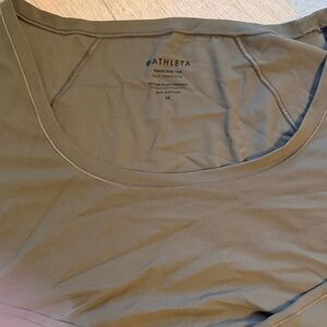Athleta Olive Scoop Neck Performance Tee